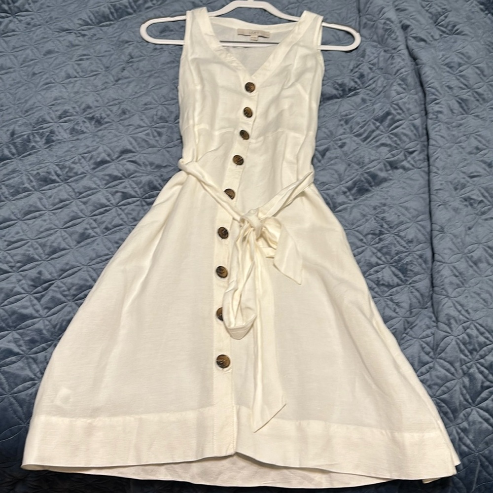 Loft 2p white dress